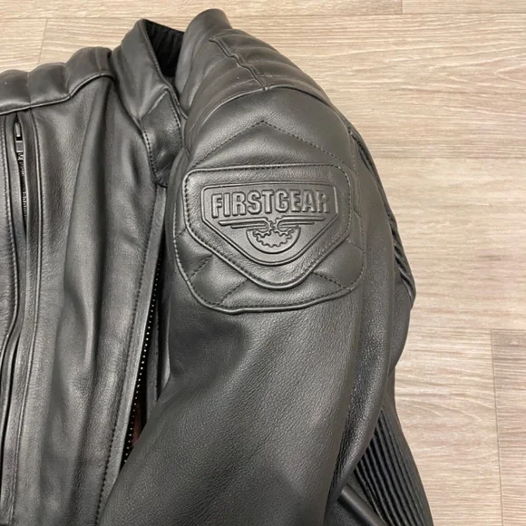 Leather Motorcycle Jacket - Picture 2 of 14
